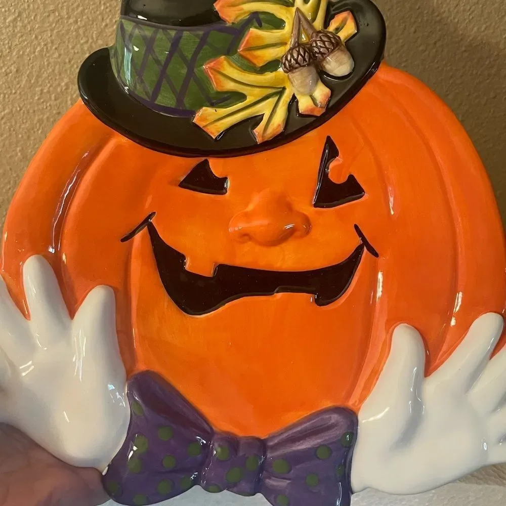 Fitz and Floyd Derby Pumpkin Plate